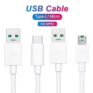 สายชาร์จ สายข้อมูล Micro USB Type C แบบชาร์จเร็ว สําหรับ OPPO