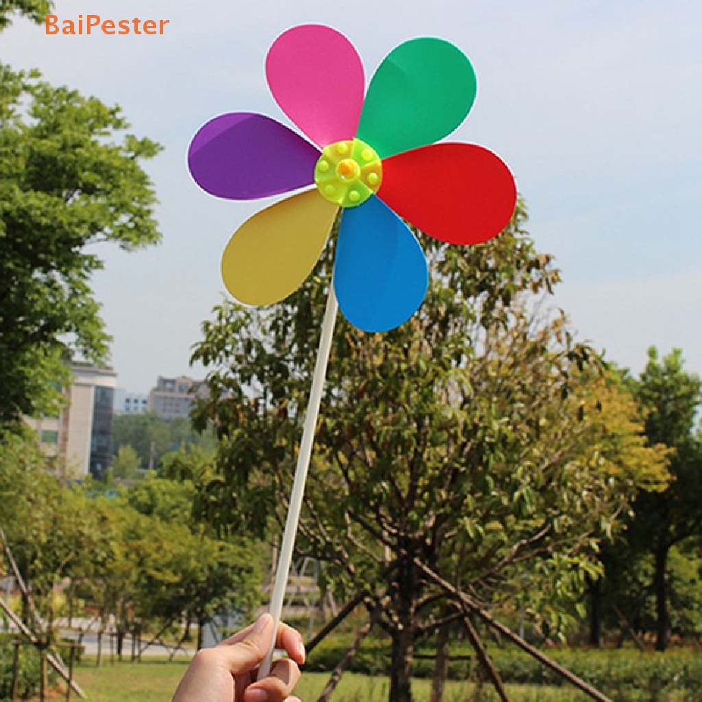 baipester-กังหันลม-ลายดอกไม้-หลากสี-สําหรับตกแต่งสวน-กลางแจ้ง-2-ชิ้น-ต่อถุง