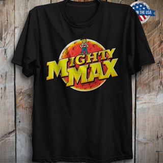 เสื้อเชิ้ต พิมพ์ลายการ์ตูนแอนิเมชั่นสยองขวัญ Mighty Max สไตล์เรโทรS-5XL