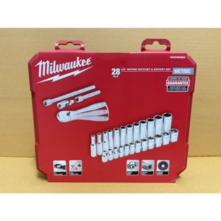 Milwaukee 48-22-9504 ชุดประแจบล็อค ขนาด 1/4