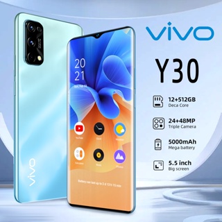 โทรศัพท์มือถือ vivo y30s โทรศัพท์ โทรศัพท์เล่นเกม ROM 512GB สมาร์ทโฟน 5G ของแท้ 100% โทรศัพท์ราคาถูก รับประกัน 2 ปี