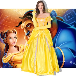 [New in stock] new Halloween Costume Princess Belle dress adult beauty and beast Bell snow white dress ball costume quality assurance WWD1