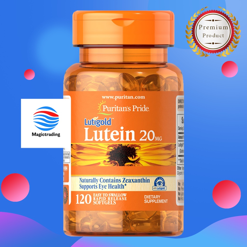 Puritan's Pride Lutein 20 mg with Zeaxanthin / 120 Softgels | Shopee ...