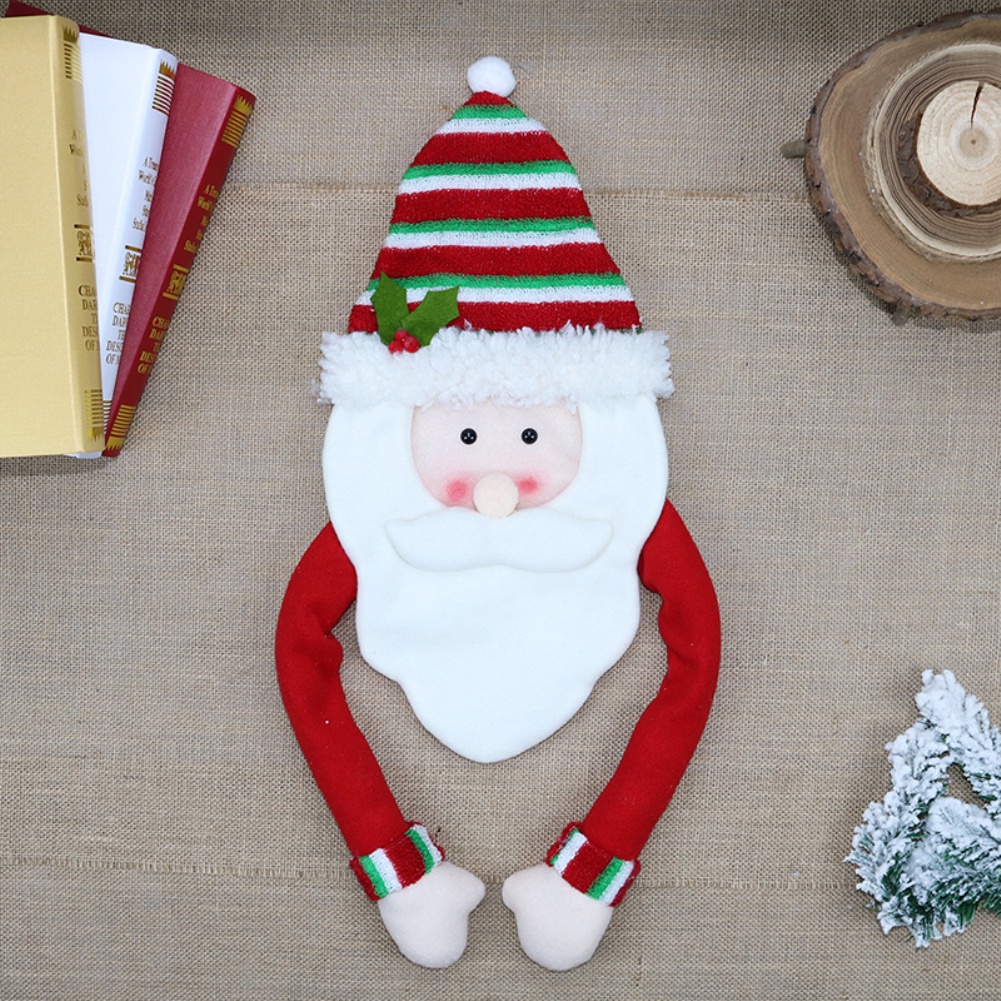 christmas-tree-top-star-santa-claus-snowman-เครื่องประดับ-xmas-felt-หมวกจี้-merry-ธันวาคม-bri