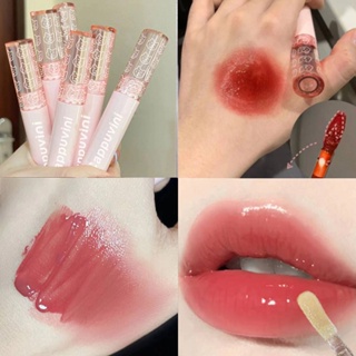 Cappuvini Cherry Pink Mirror Water Lip Gloss Lip Glaze Transparent Glass Lip Oil Waterproof Liquid Lipstick Nude Brown Clear Tint Makeup