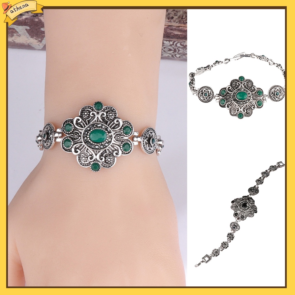 athena-vintage-ดอกไม้ประดิษฐ์สร้อยข้อมือกำไลข้อมือสำหรับผู้หญิง