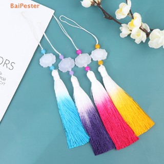 [BaiPester] 1Pcs White Jade Lotus Tassels DIY Jewelry Craft Decorative Accessories Pendant