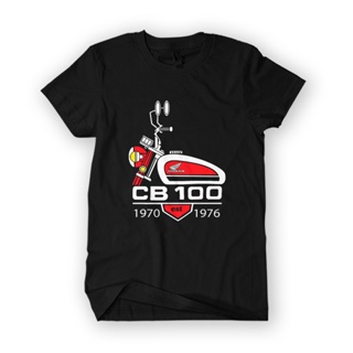 เสื้อยืดโอเวอร์ไซส์เสื้อยืดผ้าฝ้าย พิมพ์ลาย Honda CB 100 EST 1970-1976 COTTON COMBED 30S สําหรับผู้ชาย และผู้หญิงS-3XL