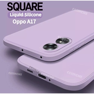 เคสโทรศัพท์มือถือ ซิลิโคนนิ่ม ทรงสี่เหลี่ยม กันกระแทก สําหรับ Oppo A17 A17 A77S A57 A77 A 17 17A OppoA17 4G 5G