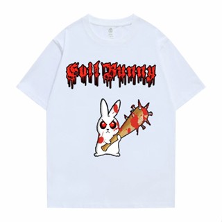 เสื้อยืดสีขาว นักร้องฮิปฮอป Bad Bunny พิมพ์ Tshirt Streetwear บุรุษ EU ขนาด Tees ด้านบนฤดูร้อนผู้ชายผู้หญิงแฟชั่นแบรนด์เ