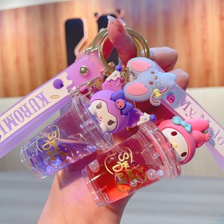 ของแท้ Sanrio สี่ดาวใหญ่ หวาน สิ่งเล็ก ๆ น้อย ๆ น้ํามัน พวงกุญแจ อะคริลิค ลอย กลิตเตอร์ กระเป๋า จี้