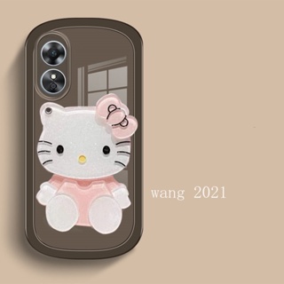 Hot Selling Casing เคส OPPO Reno8 T 5G 4G Reno 8T 8 T 2023 Phone Case New Color Transparent Lens Protection Case Hellokitty Makeup Mirror Soft Cover เคสโทรศัพท