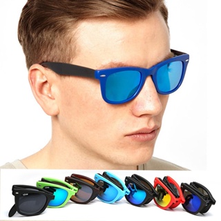 แว่นตากันแดด UV400 ป้องกันแสงสะท้อน แบบพกพา ป้องกันรังสียูวี สีดํา เหมาะกับขี่จักรยานกลางแจ้ง แฟชั่นสําหรับผู้ชาย และผู้หญิง
