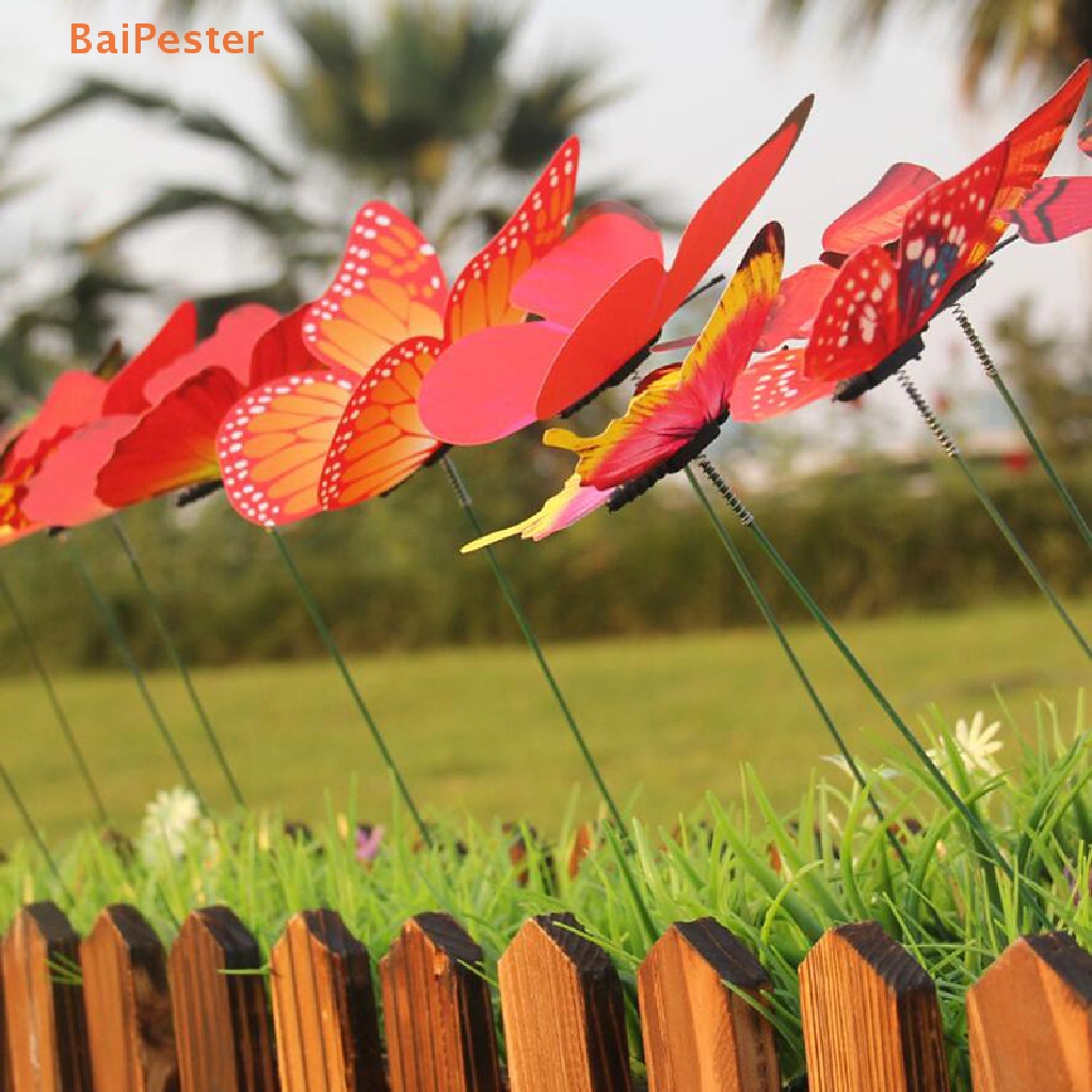 baipester-ผีเสื้อโลหะ-สําหรับตกแต่งสวน-สนามหญ้า-กลางแจ้ง-12-ชิ้น