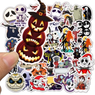 💥พร้อมส่ง💥Christmas ฮาโลวีน Halloween คริสต์มาส  sticker สติกเกอร์กันน้ำรูปแบบที่แตกต่างกัน 50 ชิ้น