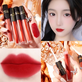 ลิปสติกเนื้อซาตินกำมะหยี่  LINNSZ LIP GLAZE ติดทนนานริมฝีปากดูอวบอิ่ม มีให้เลือก 5 เฉดสี