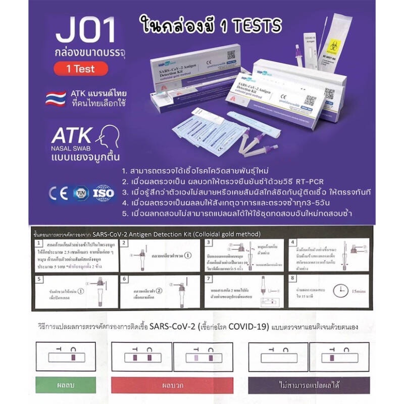 ภาพหน้าปกสินค้าชุดตรวจ HIP BIOtech กล่องม่วง (1 กล่องต่อ 1เทส) จากร้าน todsapon.chns บน Shopee