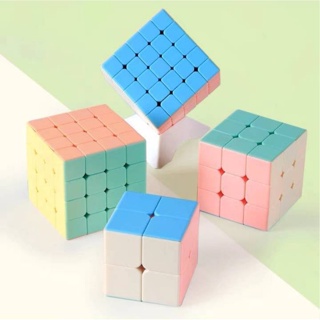 Rubik Sengso Legend Macaron สีมาการอง 2x2 3x3 4x4  Stickerless Magic Cube