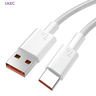 Ukec 7A 100W Type C สายชาร์จ USB ชาร์จเร็วมาก สําหรับ Huawei mate40Pro nova9 ใหม่