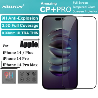 Nillkin กระจกนิรภัยกันรอยหน้าจอ 9H 0.33 มม. 2.5D HD สําหรับ iPhone 14 Pro Max Plus