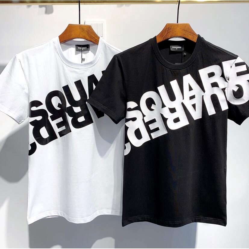 เสื้อผ้าแฟชั่น-เสื้อยืด-2022-ใหม่-dsquared2-ฤดูร้อนสตรีทผู้หญิง-ผู้ชายเสื้อยืดลําลองแขนสั้นผู้ชายเสื้อยืดแฟชั่นผ้าฝ้าย