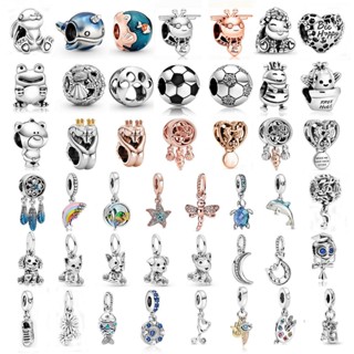 2021 New Silver Color Rabbit Beads Charm Dangle Fit Pandora silver charm Bracelets &amp; Necklaces for Women DIY Jewe silver jewelry w1022