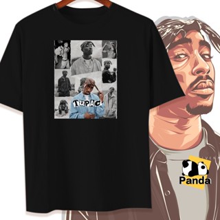 Tee เสื้อยืด 2Pac เสื้อเชิ้ต Tupac Shakur เสื้อแร็พผู้ชายท็อปทีสผ้าฝ้าย Unisex เอเชีย ขนาด 7 สี ~3U