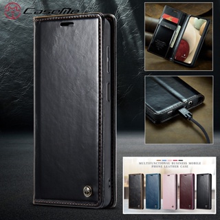 CaseMe Samsung Galaxy A04S A04 A13 A22 A23 A30S A50 A50S M13 M23 Case Luxury Crazy Horse Leather Card Slot Holder Wallet Cover