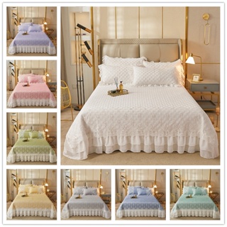 สีทึบเจ้าหญิงสไตล์ลูกไม้ผ้าคลุมเตียงเ ตียงเดี่ยวขนาดควีนไซส์ / ปลอกหมอนผ้าปูที่นอน