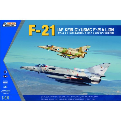 โมเดลเครื่องบินรบ-kinetic-model-1-48-ki-k48053-f-21-iaf-kfir-c1-usmc-f-21a-lion