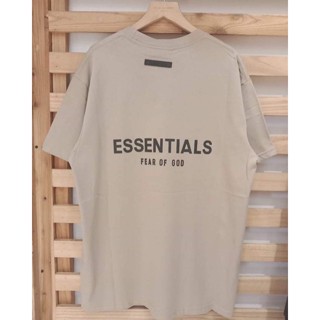 เสื้อคู่วินเทจ เสื้อยืดแฟชั่น เสื้อโอเวอร์ไซ - Essentials กลับพิมพ์ยางเสื้อยืด เสื้อยืดผู้ชาย90 Tee