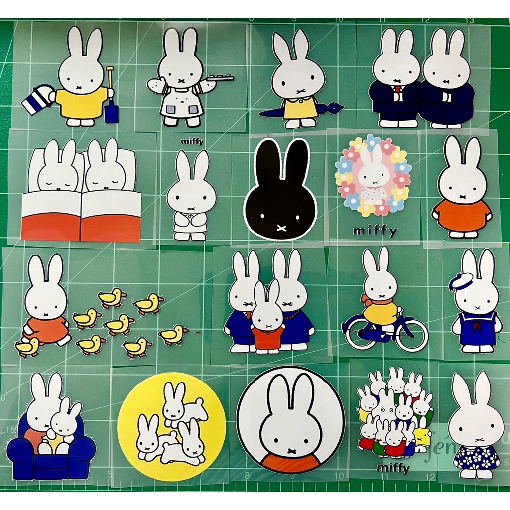 ตัวรีดการ์ตูนกระต่ายสีขาวmiffy-สติกเกอร์รีดติดเสื้อ-flex-ตัวรีดการ์ตูนขนาดใหญ่