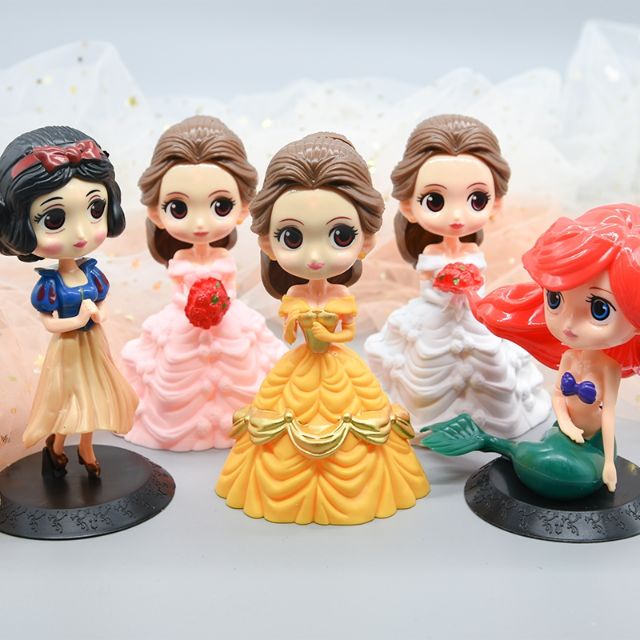 ของเล่นเจ้าหญิงดิสนีย์-เอลซ่า-แอนนา-นางเงือก-ซินเดอเรลล่า-สโนว์ไวท์-สําหรับตกแต่งเค้ก