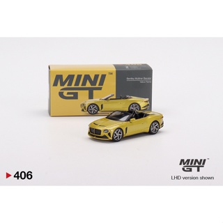 Mini GT No. 406-L Bentley Mulliner Bacalar Yellow Flame