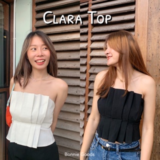 พร้อมส่ง Bonnie Goods | Clara Top เกาะอกจับจีบ