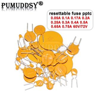 ฟิวส์กู้คืนตัวเอง PPTC RXEF005 0.05A RXEF010 RXEF017 RXEF020 RXEF030 RXEF040 RXEF050 RXEF065 RXEF075 60V 72V 0.05A-0.75A 20 ชิ้น