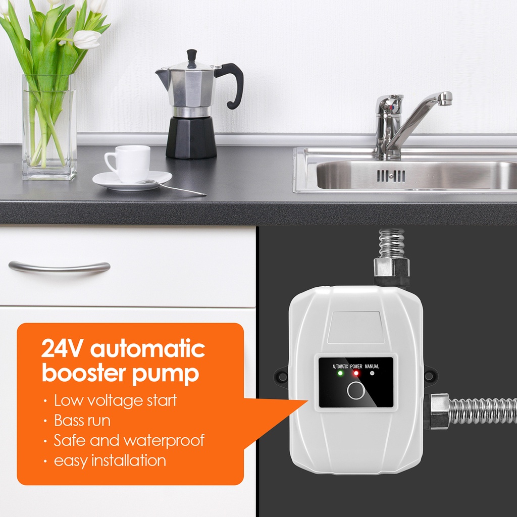 24v-150w-75ฟุตความดันปั๊มน้ำ-ข้อต่อเครื่องปั๊มสำหรับอ่างล้างจานหัวฝักบัวภายนอก-tap-water-pump-booster