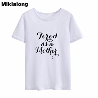 เสื้อยีด Mikialong 2018 yorgun olarak anne Korean moda T-shirt kadın yaz kısa kollu kadın tişört üst Tee gömlek Femme Ro