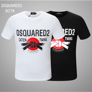 เสื้อยืดวินเทจ ฮาราจูกุผู้ชาย Dsquared2 2022 ฤดูร้อนแฟชั่นเสื้อยืดแขนสั้นท็อปส์ซูสตรีทแวร์