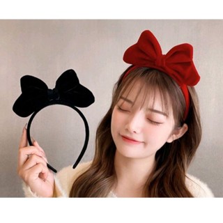 โบว์ผ้ากำมะหยี่โบว์เหมือนแม่มดน้อยkiki-(พร้อมส่ง❤️)