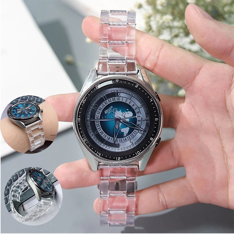 สายนาฬิกาข้อมือเรซิ่น-สําหรับ-samsung-galaxy-watch-46-มม-active-2-huawei-watch-2