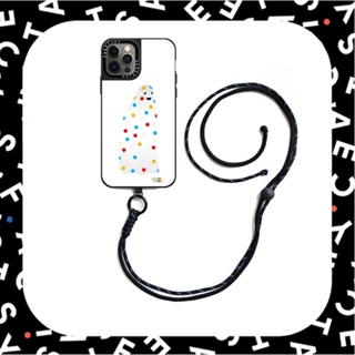 Casetify เคสโทรศัพท์มือถือ ซิลิโคน กระจก ลายผี สีขาว สําหรับ iPhone 11 12 13 14 Plus Pro Max
