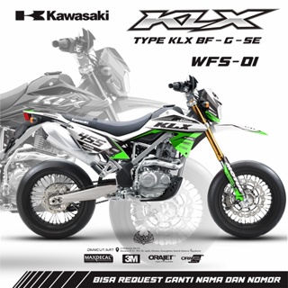 สติกเกอร์รูปลอก KLX 150 BF G SE Supermoto Motocross {WFS-01}