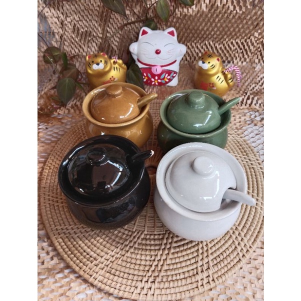 โถใส่เครื่องปรุงเซรามิค โถใส่น้ำปลาพริก | Shopee Thailand