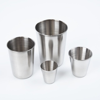 Outdoor Travel Camping Stainless Steel Wine Beer Coffee Water Cup Single wall Polished Interior & Exterior
