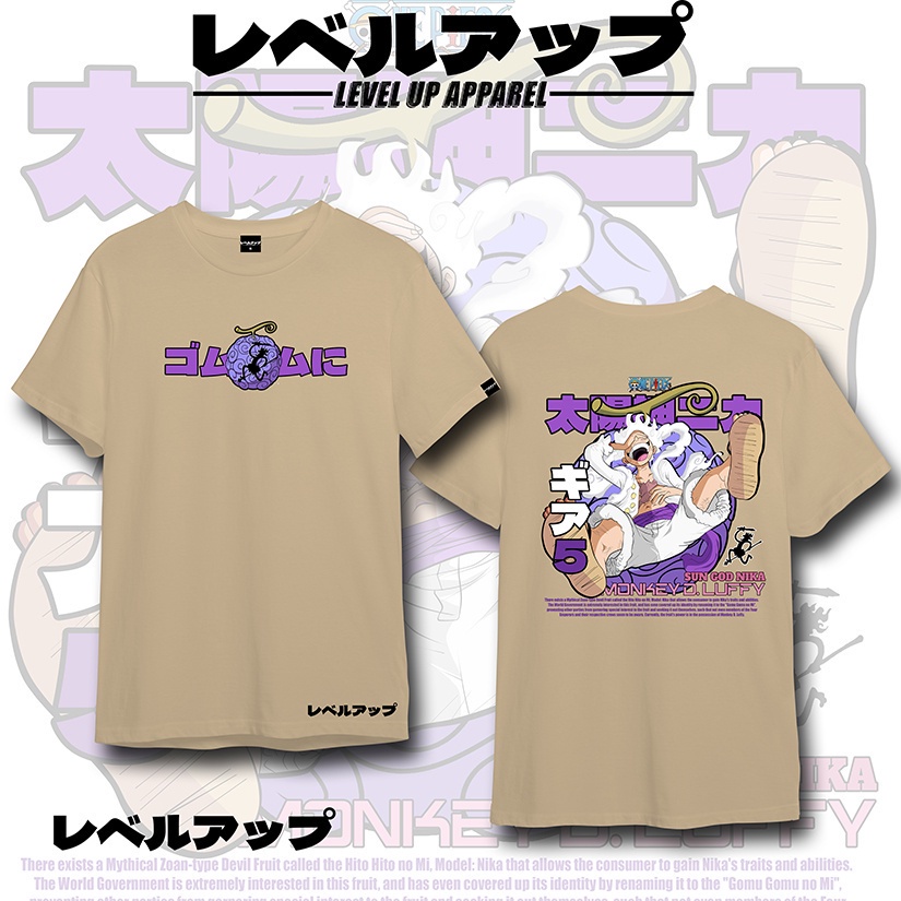 เสื้อยืดผ้าฝ้ายพิมพ์ลายขายดี-anime-shirt-sun-god-nika-monkey-d-luffy-gear-5th-one-piece-t-shirt-summer-classic