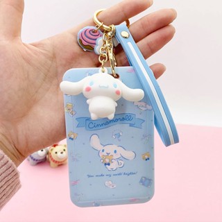 Sanrio ซองใส่บัตรซานริโอ พวงกุญแจตุ๊กตาเชือกเส้นเล็กสำหรับรถบัสธนาคาร / ซองใส่บัตร ซานริโอ พวงกุญแจ พวงกุญแจ คิตตี้ เมโลดี้ น่ารัก ที่ใส่บัตร