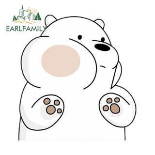 Earlfamily สติกเกอร์ไวนิล ลายการ์ตูน We Bare Bears JDM VAN ขนาด 13 ซม. x 12.2 ซม. สําหรับตกแต่งรถยนต์ แล็ปท็อป กีตาร์ DIY