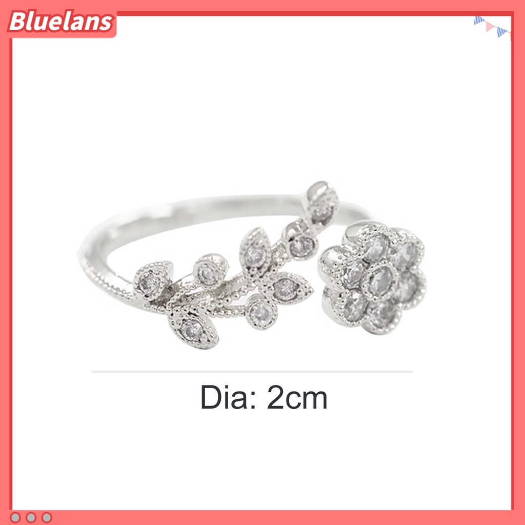 bluelans-แหวนนิ้วมือลายดอกไม้สำหรับผู้หญิง