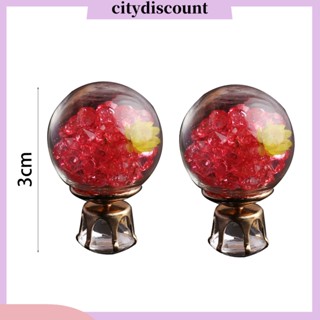 <citydiscount>  City_ ต่างหูสตรีแบบแป้นประดับเพชรเทียมต่างหู